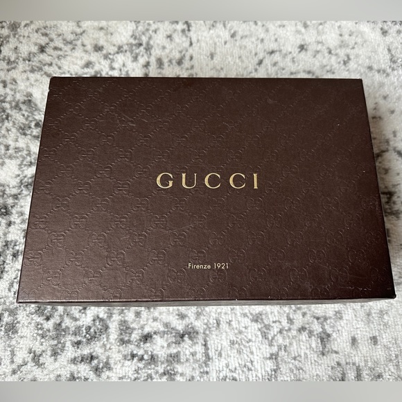 GUCCI LEATHER PLATFORM PUMPS in caramel-brown size 38 / 8 - Picture 9 of 12